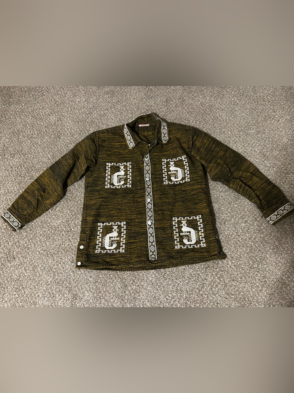 Artisan Made Guatemalan Boho Jacket Totonicapán Mayan Textile Artisan Shacket - Picture 2 of 9